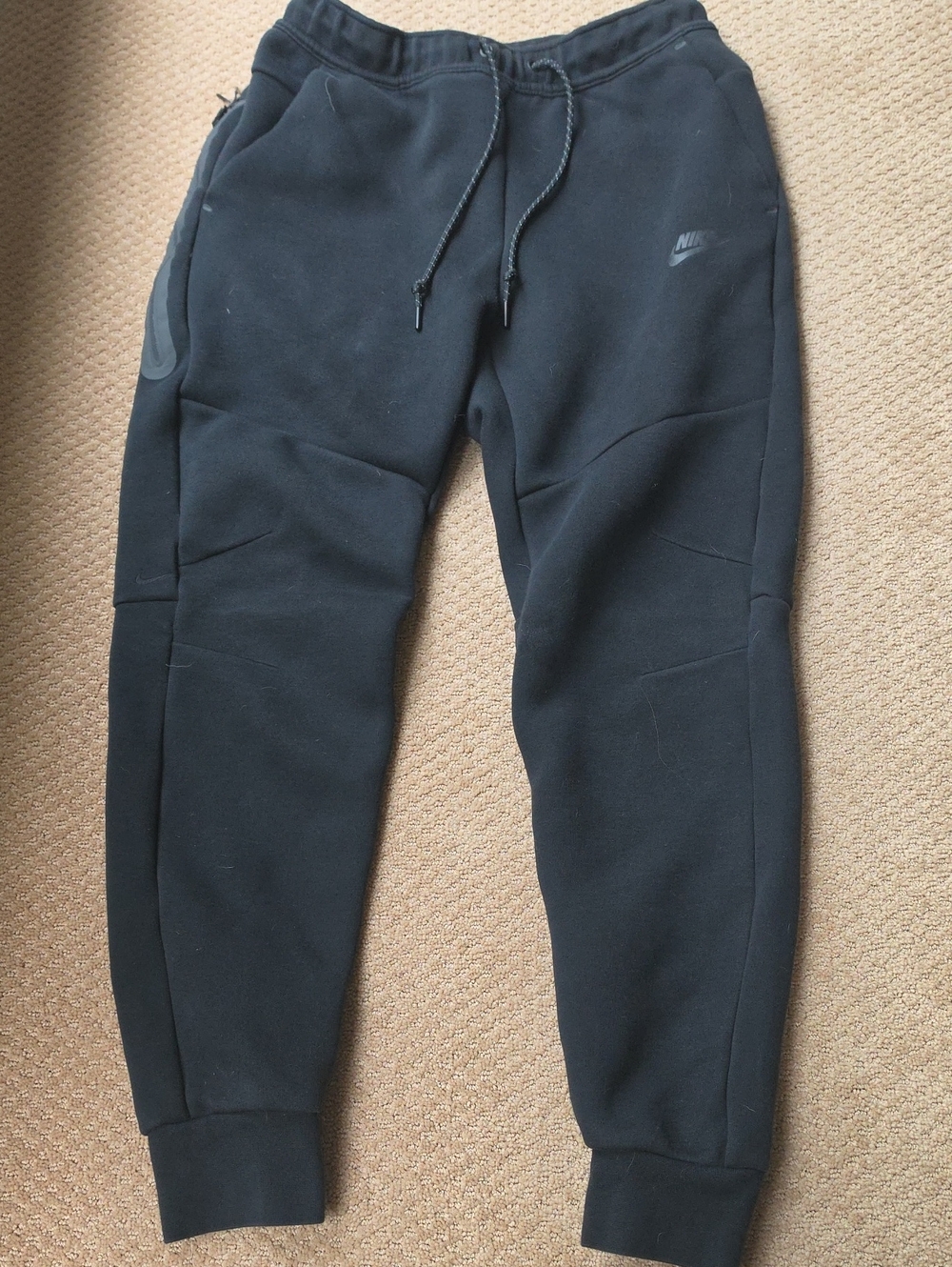 Nike Tech Men’s Black Fleece Jogger Sweatpants Size Med